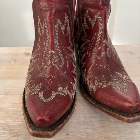 Ariat Java Red Western Ankle Booties - Picture 2 of 7